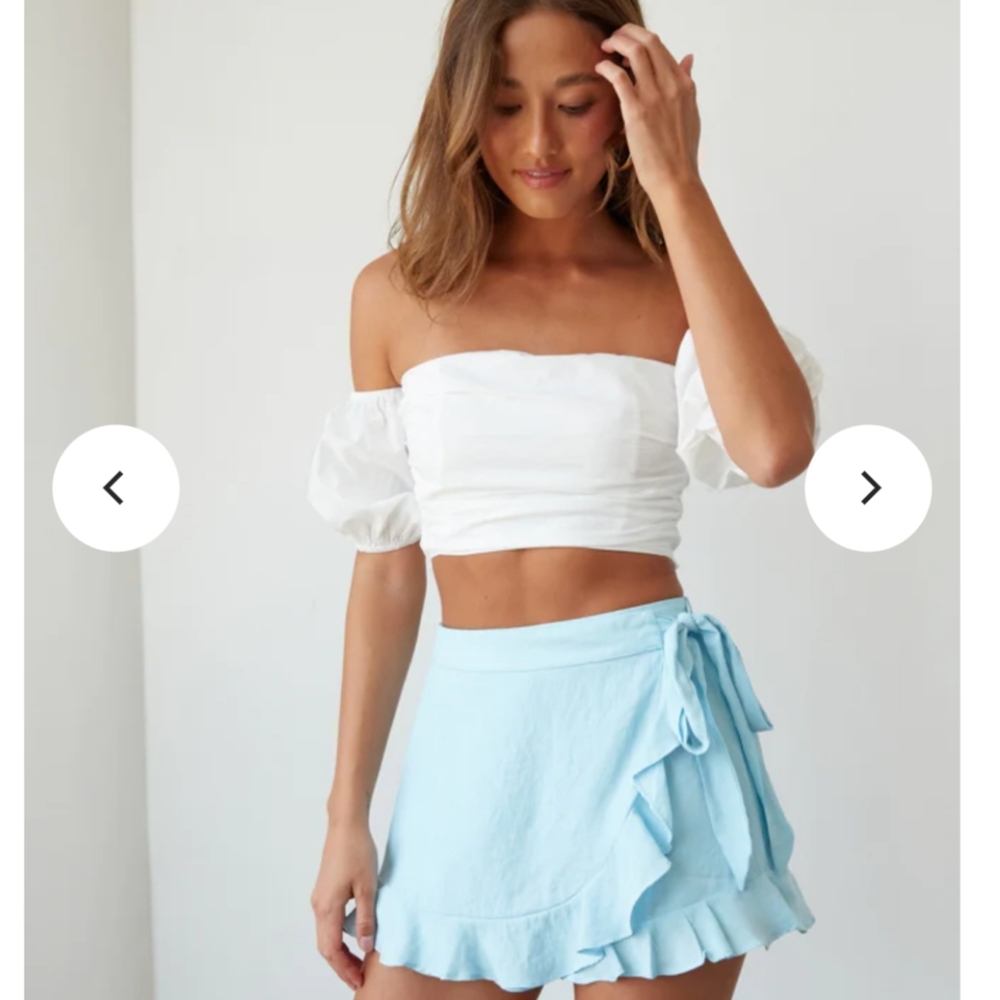 American Threads Light Blue Ruffle Skort - Picture 2 of 15